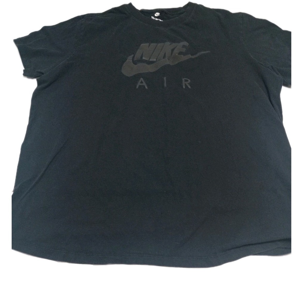 Nike Air T Shirt Mens XXL Black Tonal Swoosh Logo Short Sleeve Streetwear Casual